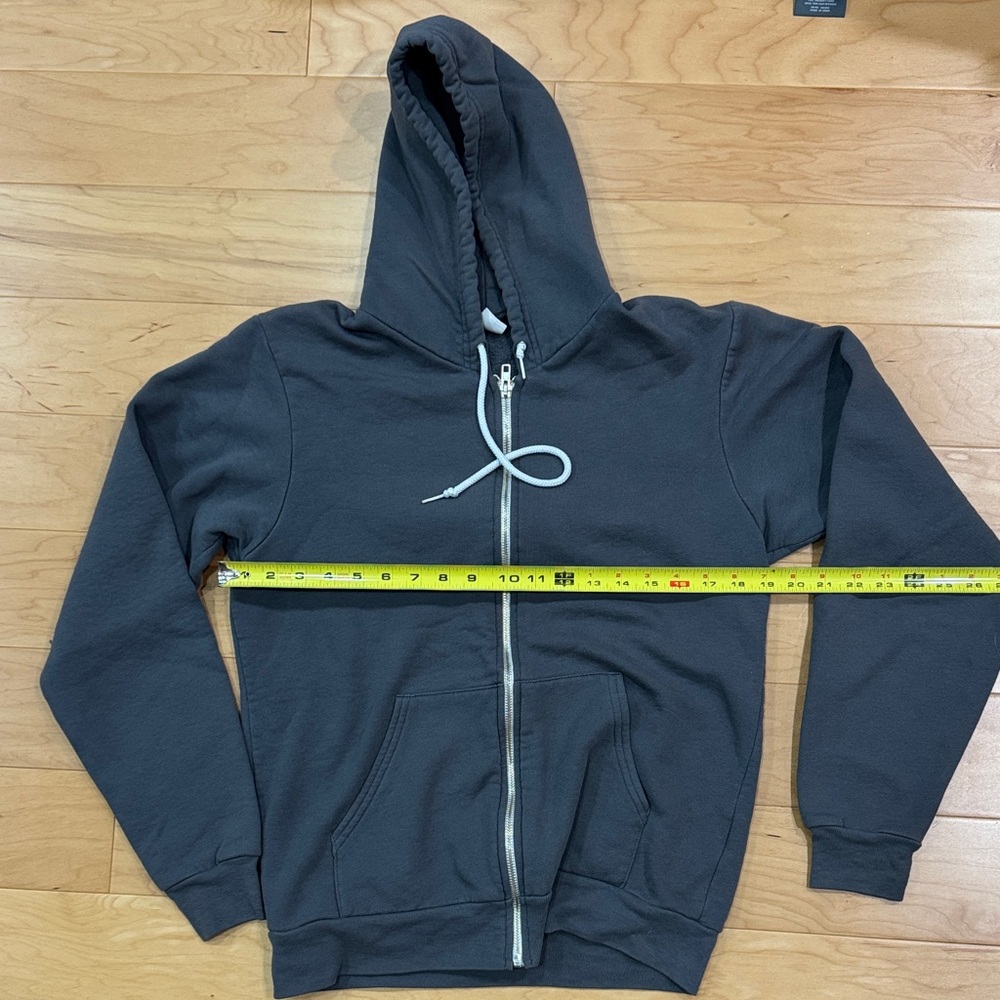 American Apparel Men's Charcoal Zip-Up Sweater - Medium